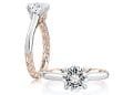 Baroness Round Solitaire Diamond Engagement Ring- A.JAFFE