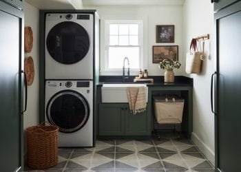 How To Give Your Laundry Room A Clean Modern Feel With Wallpaper